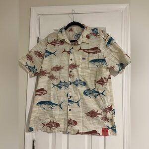 Men's Fish Print Shirt - Size XL Aloha Made Me Do It